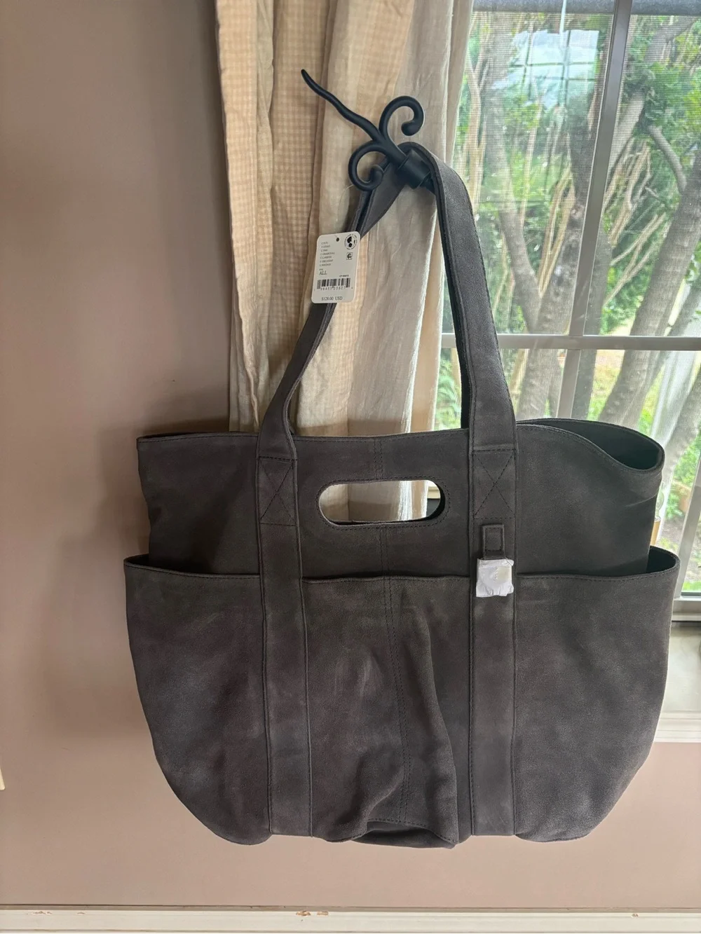 Free People Suede Tote in Taupe